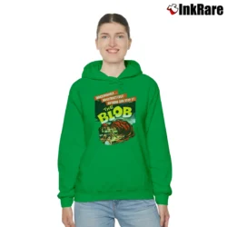 Women’s The Blob Horror Movie Poster Cozy Hoodie in irish green | Warm, Structured, Stylish