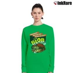Women’s The Blob Horror Movie Poster Long-Sleeve Top in irish green | Sleek, Versatile, All-Season
