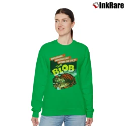 Women’s The Blob Horror Movie Poster Relaxed Sweatshirt in irish green | Soft, Laid-Back Vibe