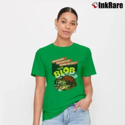 Women’s The Blob Horror Movie Poster Signature T-Shirt in irish green | Soft, Flattering Fit