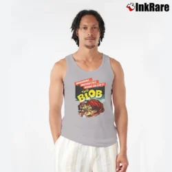 Men’s The Blob Horror Movie Poster Tank Top in sport grey | Breathable, Active-Friendly Design