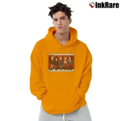 Men’s The Breakfast Club Caricature Pullover Hoodie in orange | Cozy, Durable, Modern Fit
