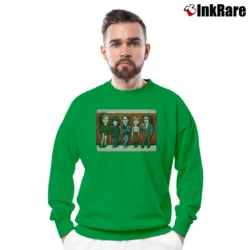 Men’s The Breakfast Club Caricature Crewneck Sweatshirt in irish green | Cozy Fabric, Clean Style