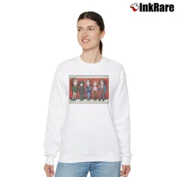 Women’s The Breakfast Club Caricature Relaxed Sweatshirt in white | Soft, Laid-Back Vibe