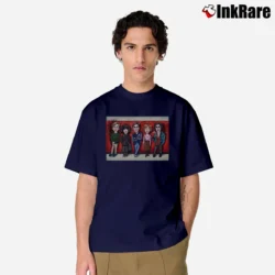 Men’s The Breakfast Club Caricature Classic T-Shirt in navy | Soft, Breathable Everyday Wear