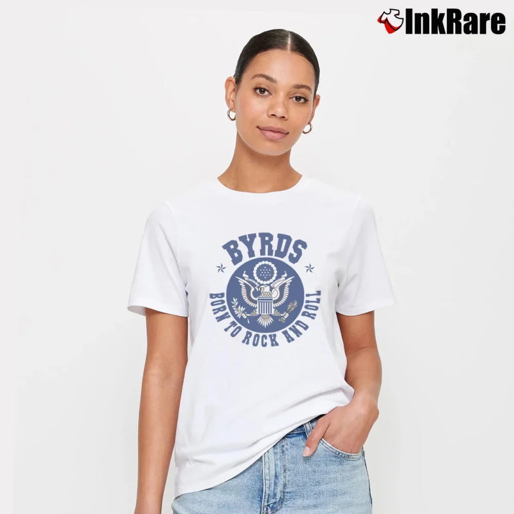 Women’s The Byrds 1972 Concert Tour Signature T-Shirt in white | Soft, Flattering Fit