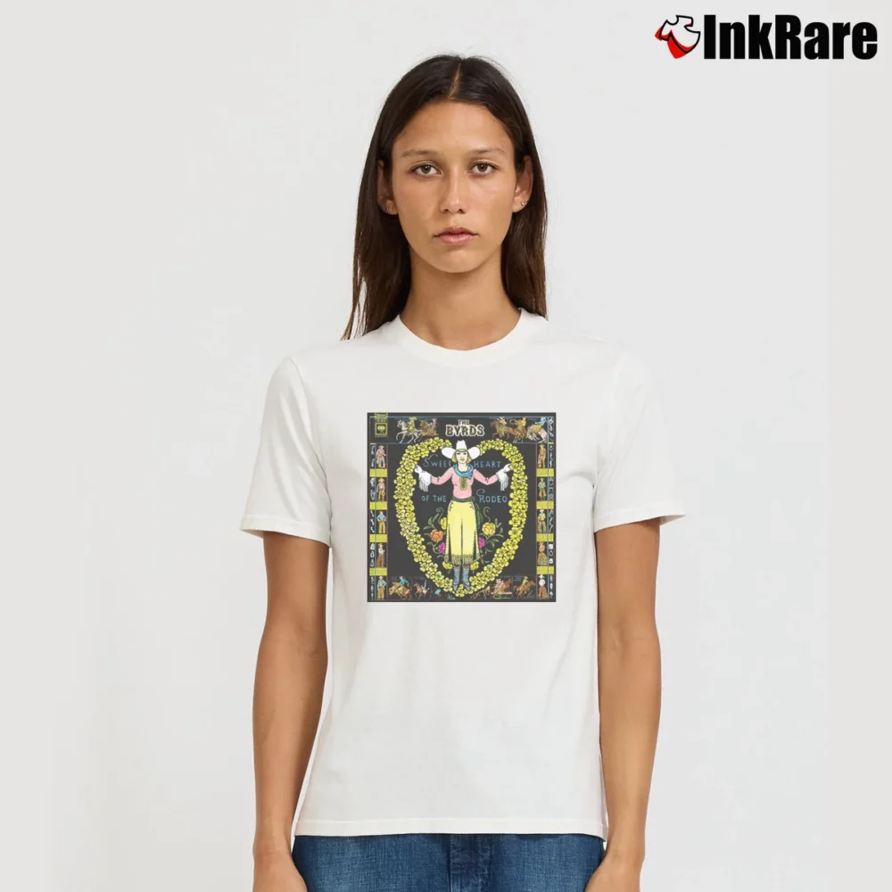 Women’s The Byrds Sweetheart Of The Rodeo Classic Signature T-Shirt in white | Soft, Flattering Fit