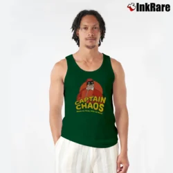 Men’s The Cannonball Run Captain Chaos Movie Tank Top in forest green | Breathable, Active-Friendly Design