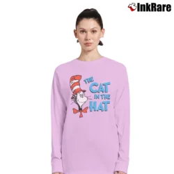Women’s The Cat In The Hat Classic Kids Book Character Graphic Long-Sleeve Top in light pink | Sleek, Versatile, All-Season