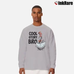 Men’s The Cat In The Hat Cool Story Bro Long-Sleeve Shirt in sport grey | Sleek, Lightweight, Year-Round Wear