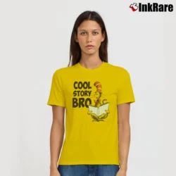 Women’s The Cat In The Hat Cool Story Bro Signature T-Shirt in yellow | Soft, Flattering Fit