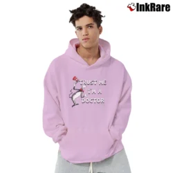Men’s The Cat In The Hat Trust Me I'm A Doctor Pullover Hoodie in light pink | Cozy, Durable, Modern Fit