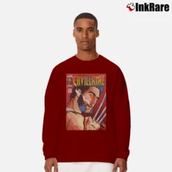 Men’s The Cavillrine Long-Sleeve Shirt in maroon | Sleek, Lightweight, Year-Round Wear