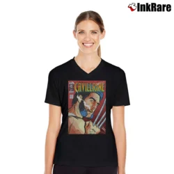 Women’s The Cavillrine V-Neck Tee in black | Chic Neckline, Soft Texture