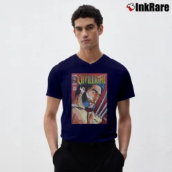 Men’s The Cavillrine V-Neck Tee in navy | Sharp, Breathable, Everyday Staple