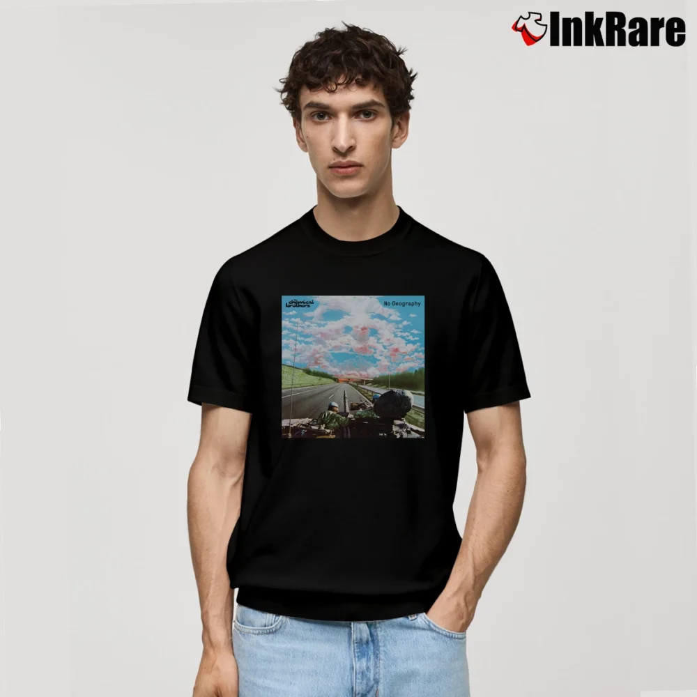 Men’s The Chemical Brothers No Geography Classic T-Shirt in black | Soft, Breathable Everyday Wear