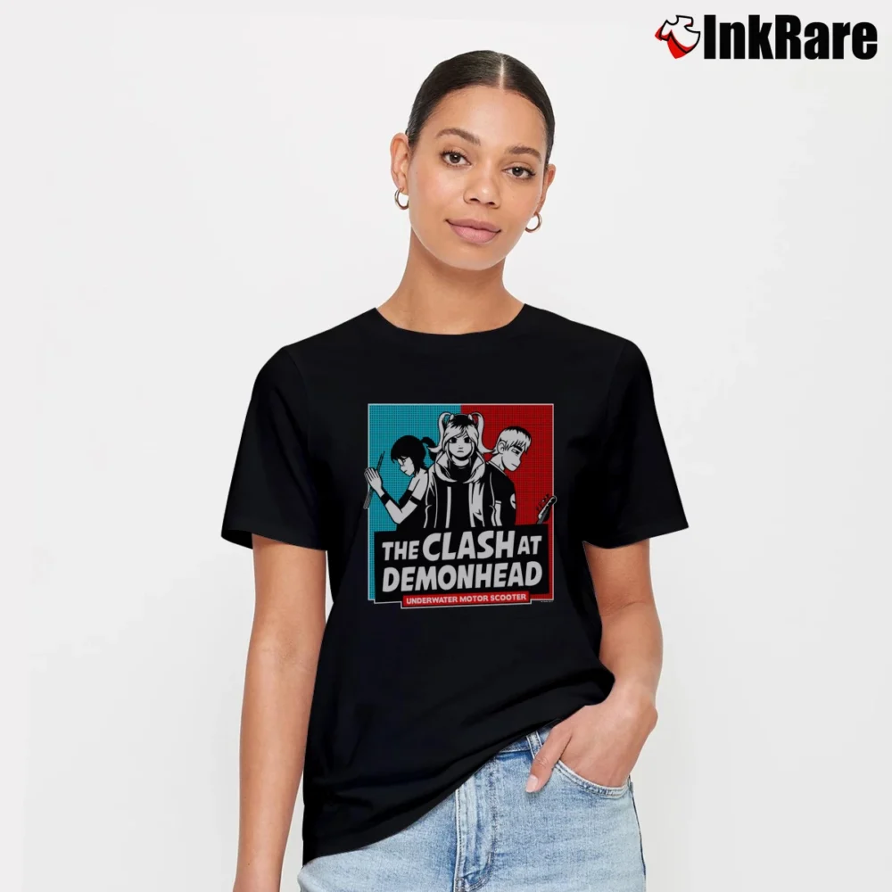 Women’s The Clash At Demonhead Band Graphic Signature T-Shirt in black | Soft, Flattering Fit