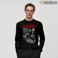 The Clash Bass Smash Live Black And White Shirt on black long sleeve shirt for men graphic tee
