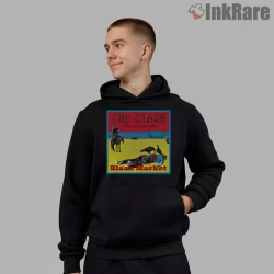 The Clash Black Market Dub Desert Poster Shirt on black hoodie for men graphic tee