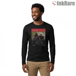 The Clash Combat Rock Peoples Hall Poster Shirt on black long sleeve shirt for men graphic tee