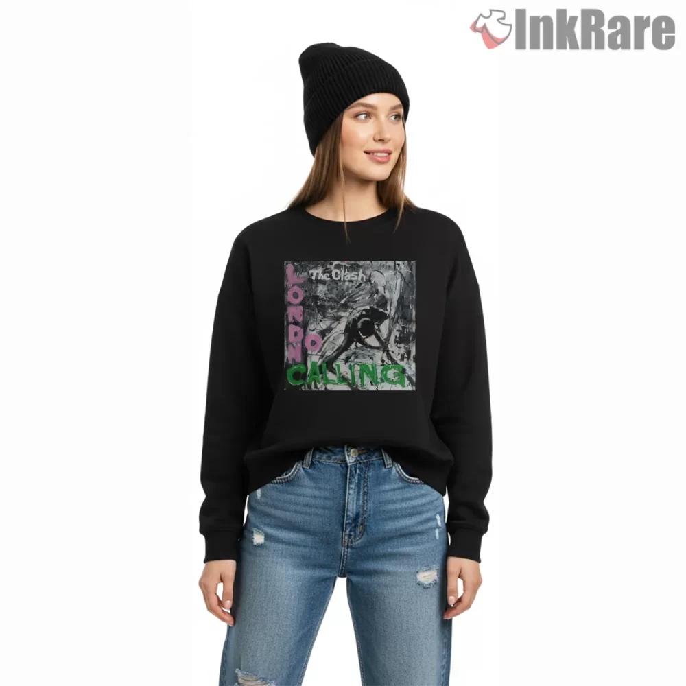 The Clash London Calling Abstract Art Smash Shirt on graphic shirt for women graphic tee