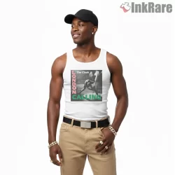 The Clash London Calling Bass Smash Icon Shirt on white tank top for men graphic tee