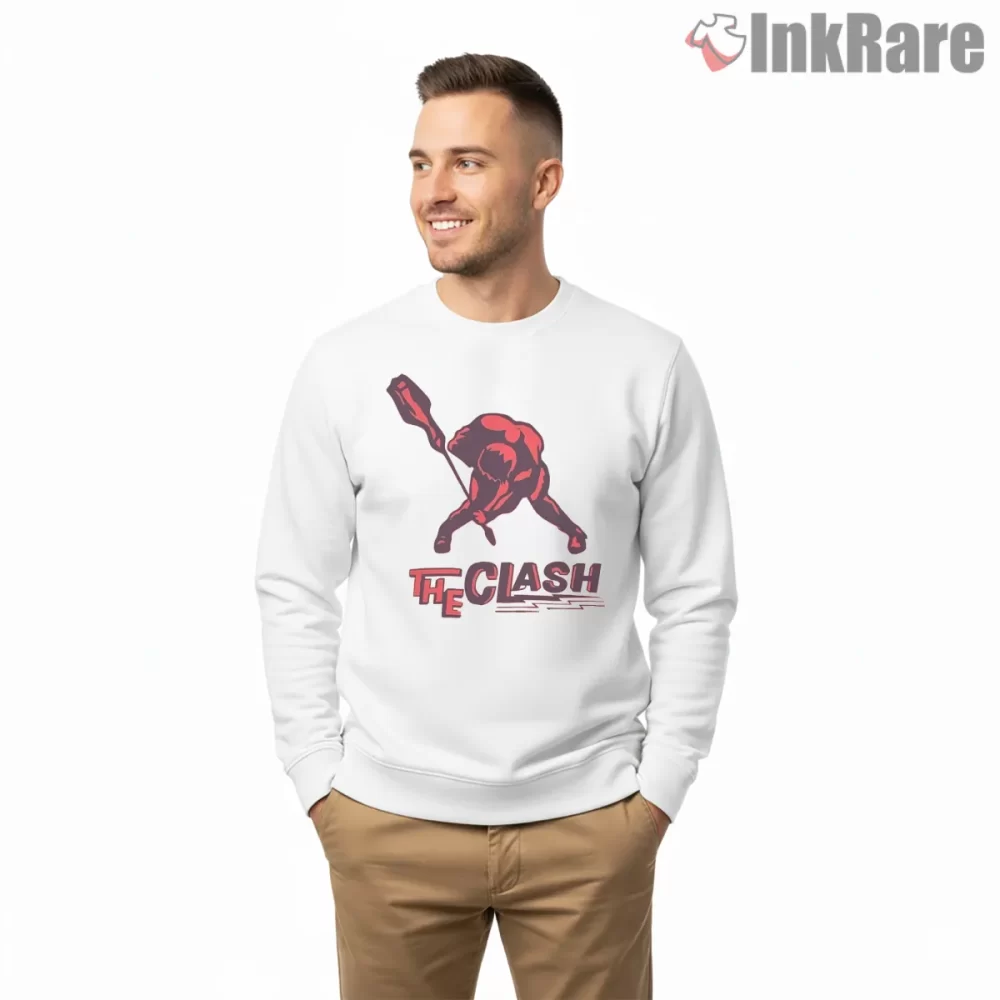 The Clash London Calling Guitar Smash Distressed Shirt on graphic shirt for men graphic tee