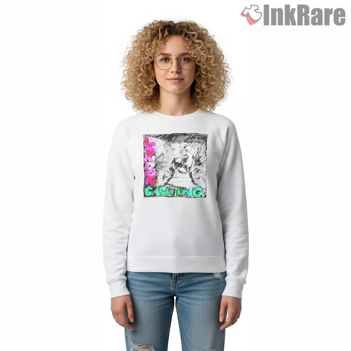 The Clash London Calling Hand Drawn Distressed Shirt The Clash London Calling Hand Drawn Distressed Shirt on graphic shirt for women graphic tee