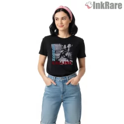 The Clash London Calling Iconic Cover Art Shirt on black short sleeve shirt for women graphic tee