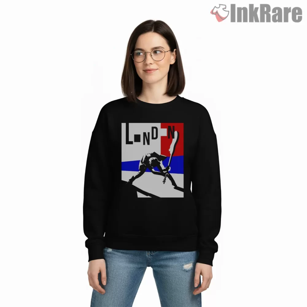 The Clash London Flag Smash Silhouette Shirt on graphic shirt for women graphic tee