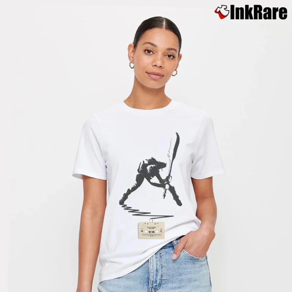 Women’s The Clash Natural Graphic Music Signature T-Shirt in white | Soft, Flattering Fit