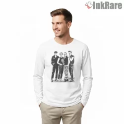 The Clash Nineties Style Classic Band Photo Shirt on white long sleeve shirt for men graphic tee