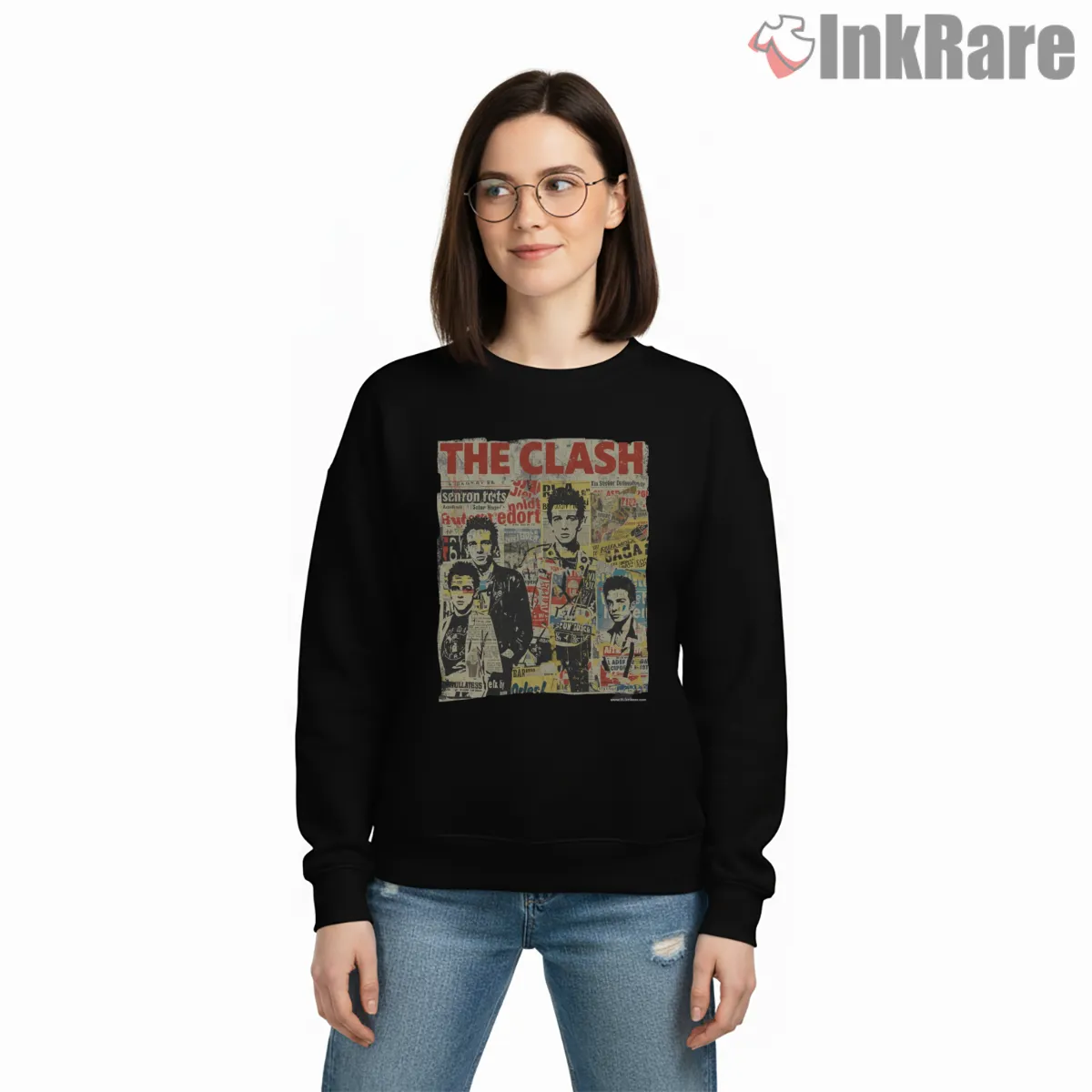 The Clash Punk Collage Street Poster Shirt The Clash Punk Collage Street Poster Shirt on graphic shirt for women graphic tee