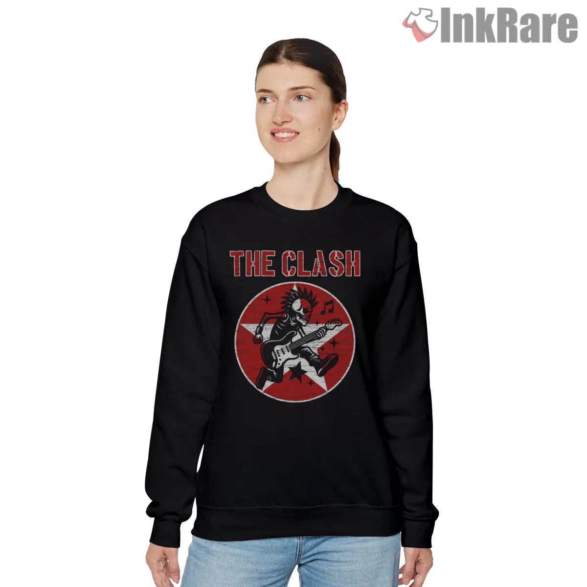 The Clash Punk Guitar Star Emblem Shirt The Clash Punk Guitar Star Emblem Shirt on graphic shirt for women graphic tee