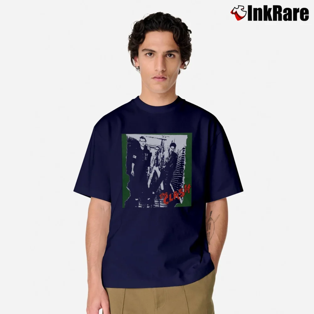 Men’s The Clash Punk Classic T-Shirt in navy | Soft, Breathable Everyday Wear