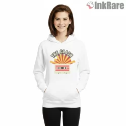The Clash Retro Mixtape Punk Shirt on white hoodie for women graphic tee