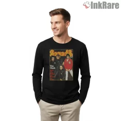 The Clash Sound Magazine Cover Style Shirt on black long sleeve shirt for men graphic tee