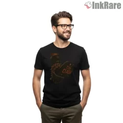 The Clash Spiked Boot Punk Attitude Shirt on black short sleeve shirt for men graphic tee