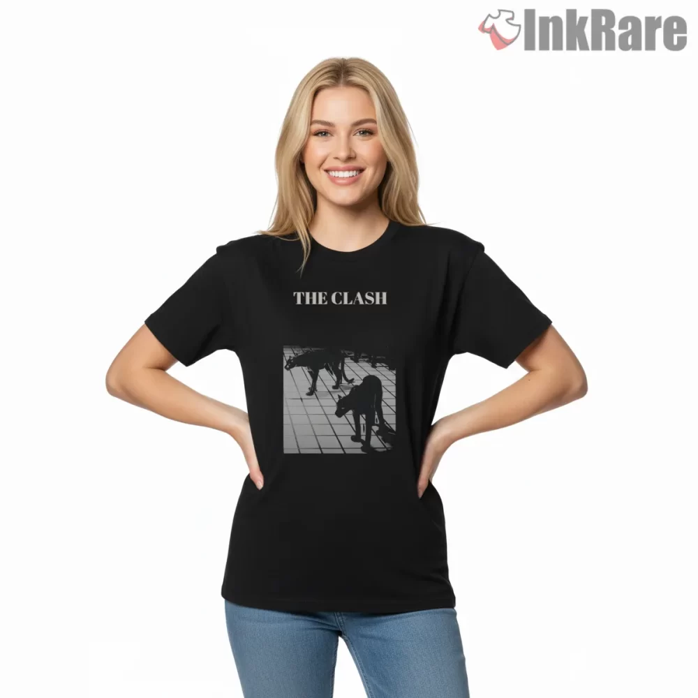 The Clash Stage Grid Performance Shirt on black short sleeve shirt for women graphic tee