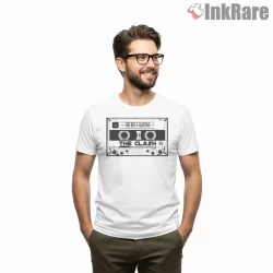 The Clash Vintage Cassette Punk Shirt on white short sleeve shirt for men graphic tee