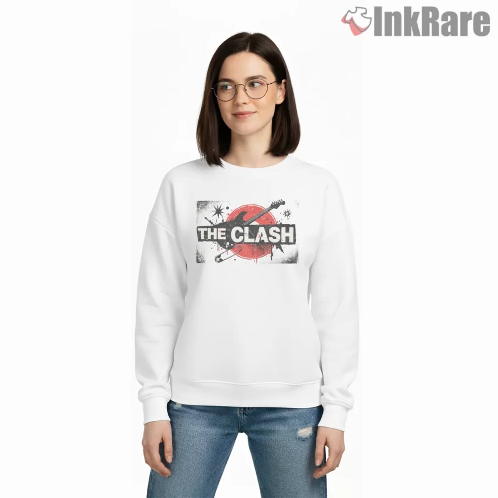 The Clash Vintage Guitar Smash Graphic Shirt on graphic shirt for women graphic tee