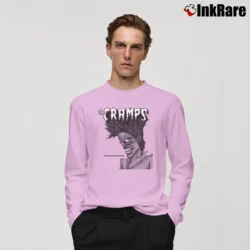 Men’s The Cramps Bad Music For Bad People Long-Sleeve Shirt in light pink | Sleek, Lightweight, Year-Round Wear