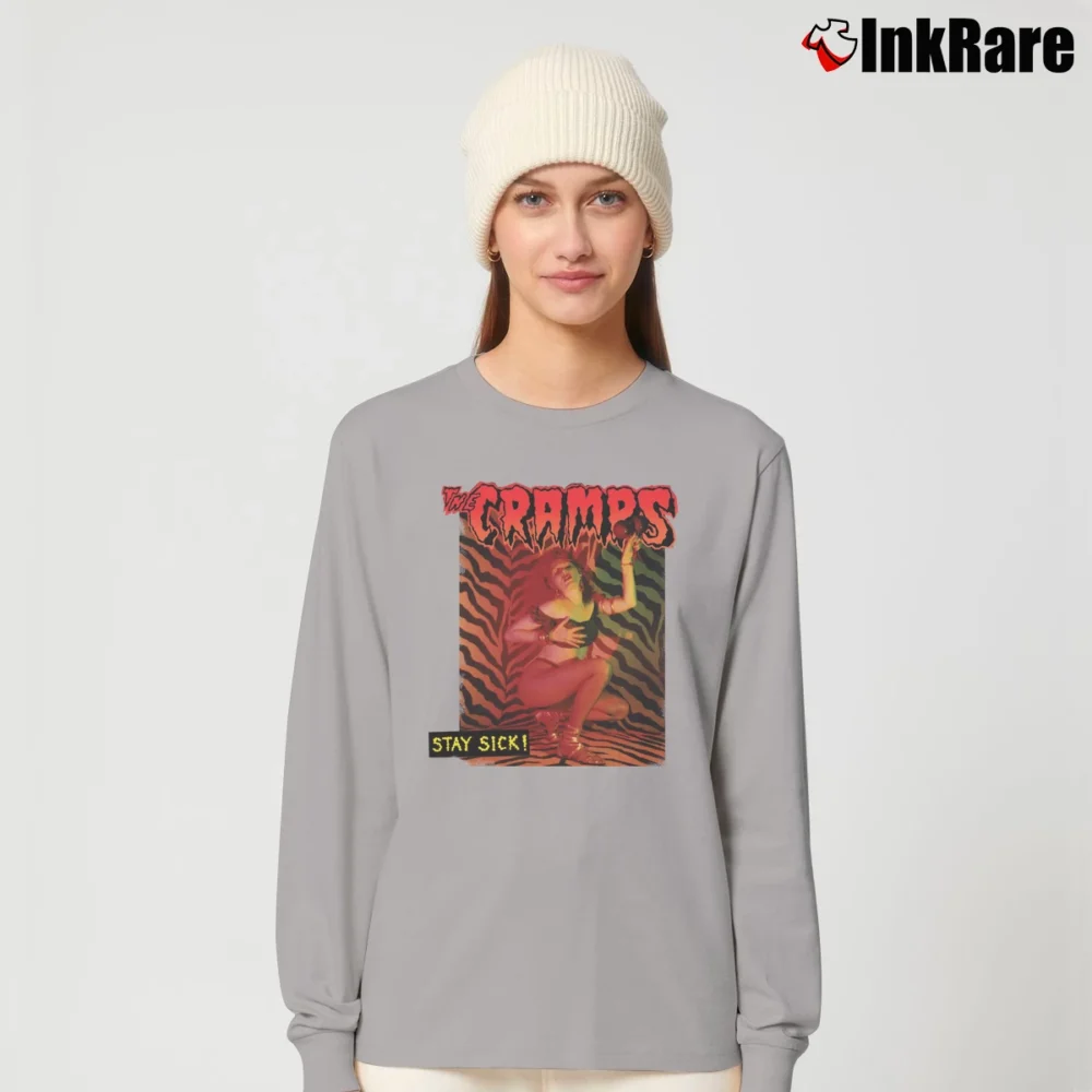 Women’s The Cramps Stay Sick Punk Long-Sleeve Top in sport grey | Sleek, Versatile, All-Season