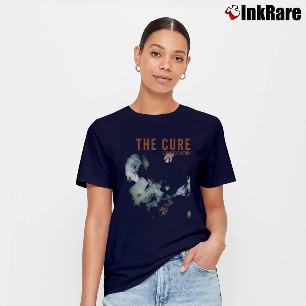 Women’s The Cure Disintegration Album Signature T-Shirt in navy | Soft, Flattering Fit