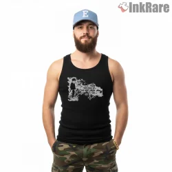 The Cure From The Edge Lyric Art Shirt on black tank top for men graphic tee