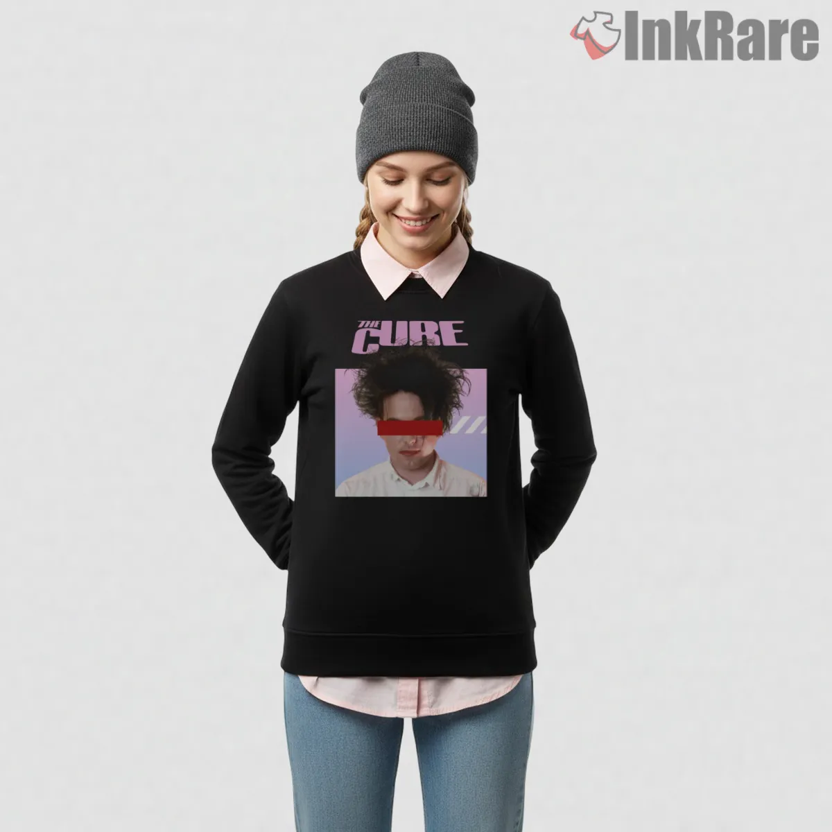 The Cure Modern Glitch Portrait Shirt The Cure Modern Glitch Portrait Shirt on graphic shirt for women graphic tee