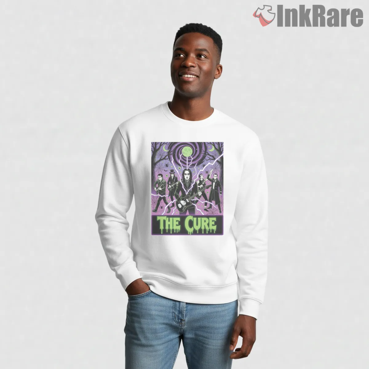 The Cure Psychedelic Comic Stage Shirt on graphic shirt for men graphic tee