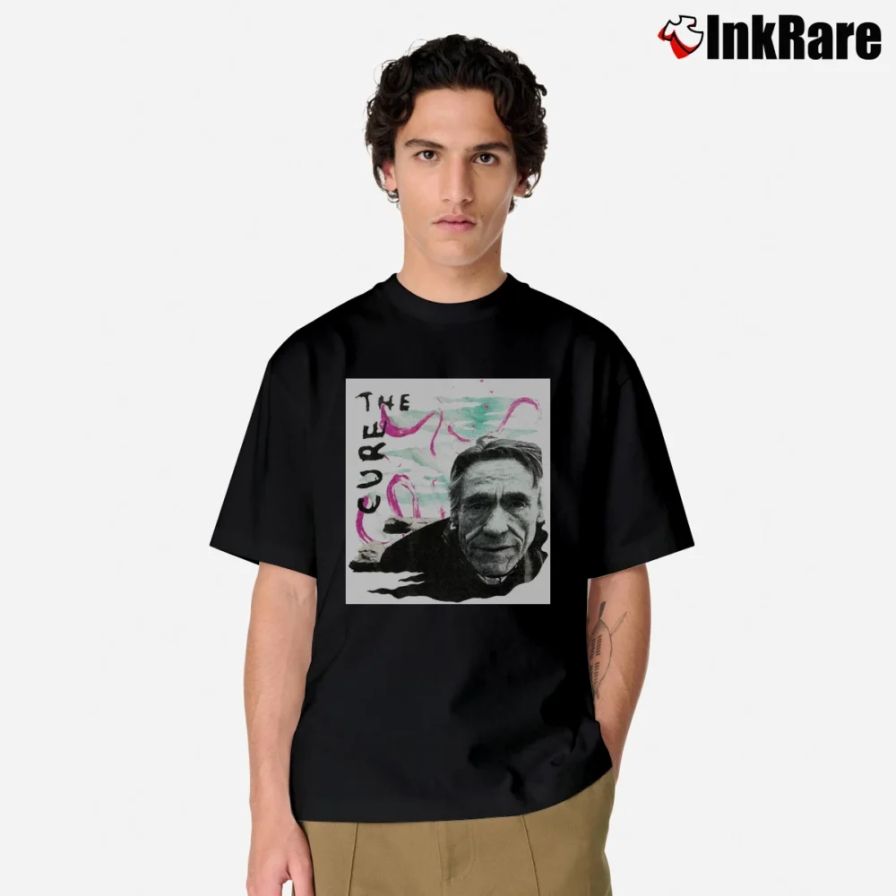 Men’s The Cure Standing On A Beach Gothic Band Classic T-Shirt in black | Soft, Breathable Everyday Wear