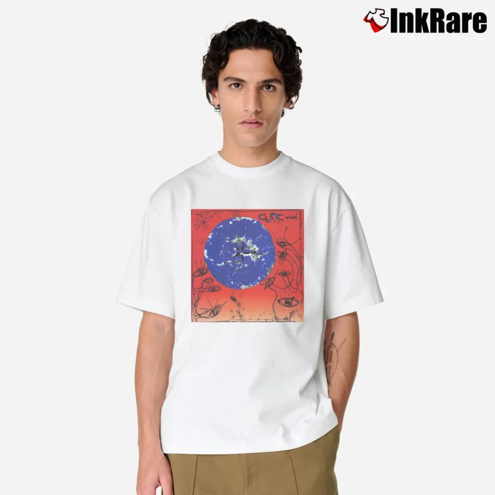 Men’s The Cure Wish 1992 Tour Goth Punk Classic T-Shirt in white | Soft, Breathable Everyday Wear
