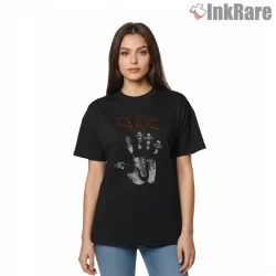 The Cure Wish Anniversary Gothic Art Shirt on black short sleeve shirt for women graphic tee